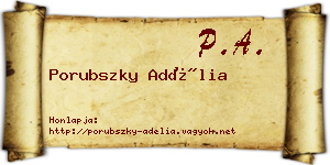 Porubszky Adélia névjegykártya